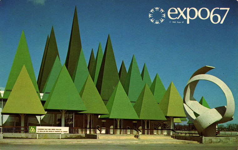 Expo 67 Montreal Canada Western Canada Pavilion Postcard Unused Excellent 